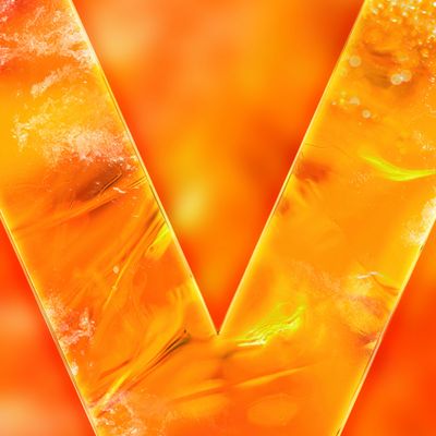 VEEV inPRIME náplně Mango na oranžovém pozadí