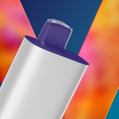 Cigarrillo electrónico desechable VEEV NOW sobre fondo azul V