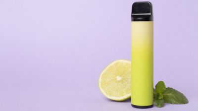 vape next to lemon and mint 