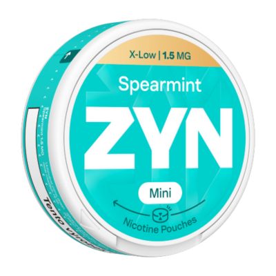 Světle modrá ZYN Spearmint krabička Mini 1,5 MG