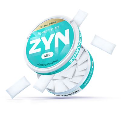 4 ZYN cans sliding in from the side