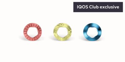 drei geschliffene Ringe in drei Farben: Copper, Peridot und Indigo Blue.