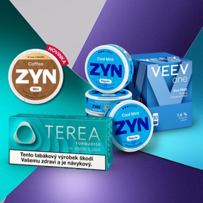 Karton náplní TEREA, ZYN a VEEV ONE