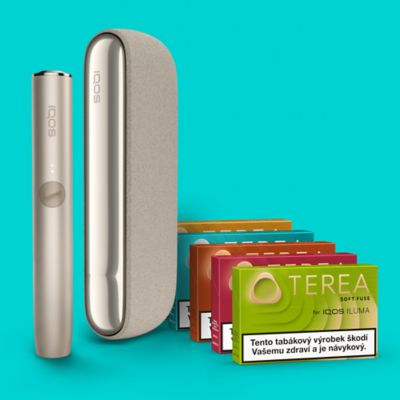 zařízení IQOS ILUMA MID a 5 krabiček TEREA