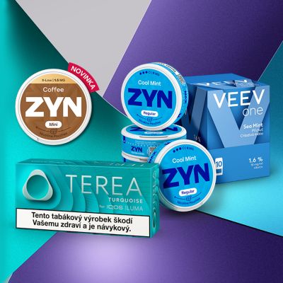 Karton náplní TEREA, ZYN a VEEV ONE