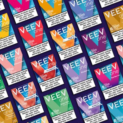 Eine Textur aus VEEV ONE Xtra und VEEV ONE Pod Packs