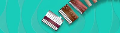 Range of TEREA packs on Teal background