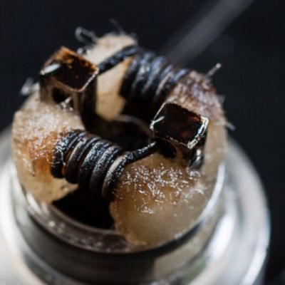 Nahaufnahme einer E-Zigarette (Erhitzer)