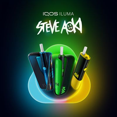 IQOS ILUMA Kits in der Limited IQOS x Steve Aoki 10 Year Edition