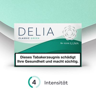 Zwei Packungen DELIA Classic Green mit DELIA Stick