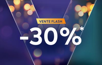 image de pods VEEV ONE avec derrière un V multicolore pour illustrer la promo en cours de -30% valable sur toutes les saveurs VEEV ONE dès 3 paquets achetés