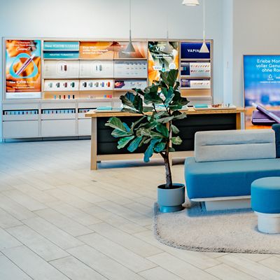 Innenansicht eines IQOS Stores