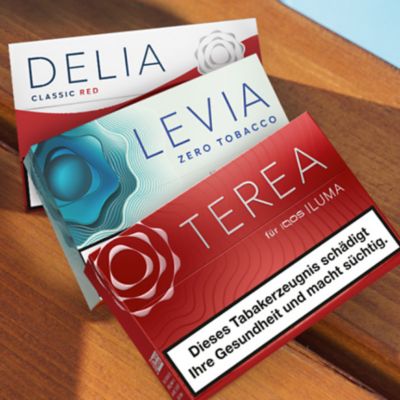 IQOS TEREA, LEVIA & DELIA Verpackung