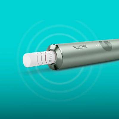 ILUMA Holder mit automatischer Vibration bei Einsetzen des Tabaksticks