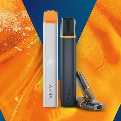 Ein VEEV NOW und ein VEEV ONE Device mit Pods