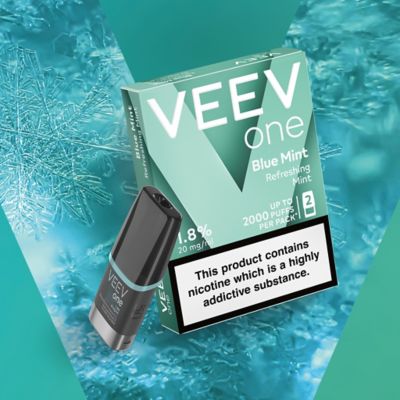 VEEV ONE Blue Mint vape pods with packaging