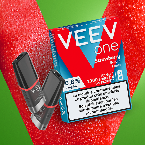 Pods VEEV ONE Fraise 9mg ou 20mg   Pods VEEV ONE Fraise 9mg ou 20mg