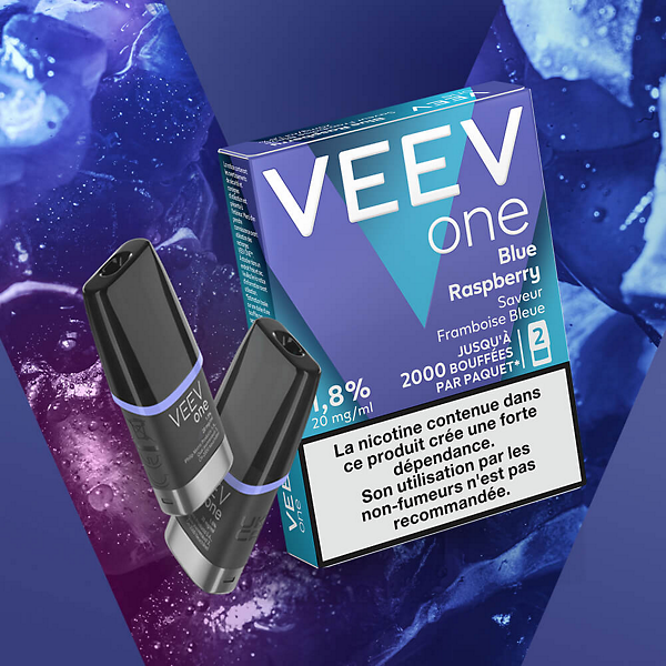 Pods VEEV ONE Framboise Bleue 9mg ou 20mg   Pods VEEV ONE Framboise Bleue 9mg ou 20mg