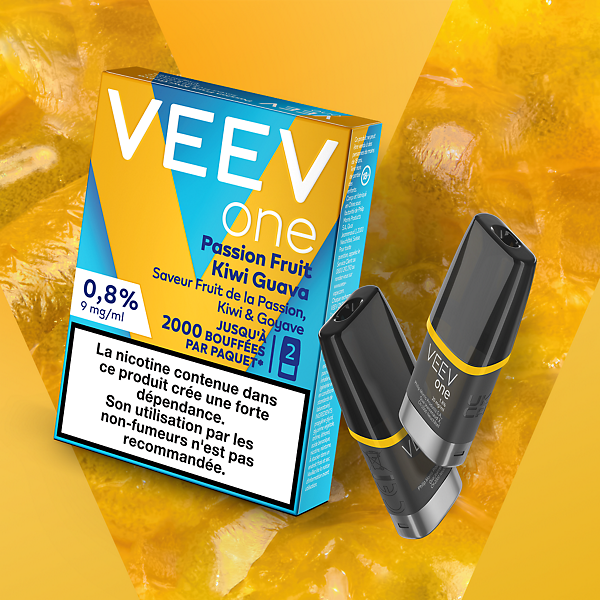 Pods VEEV ONE Fruit de la Passion, Kiwi & Goyave 9mg   Pods VEEV ONE Fruit de la Passion, Kiwi & Goyave 9mg