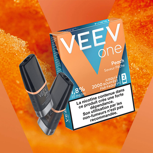 Pods VEEV ONE Pêche 9mg ou 20mg   Pods VEEV ONE Pêche 9mg ou 20mg