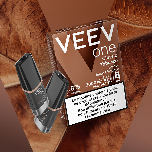 Pods VEEV ONE Tabac Classique 9mg ou 20mg   Pods VEEV ONE Tabac Classique 9mg ou 20mg