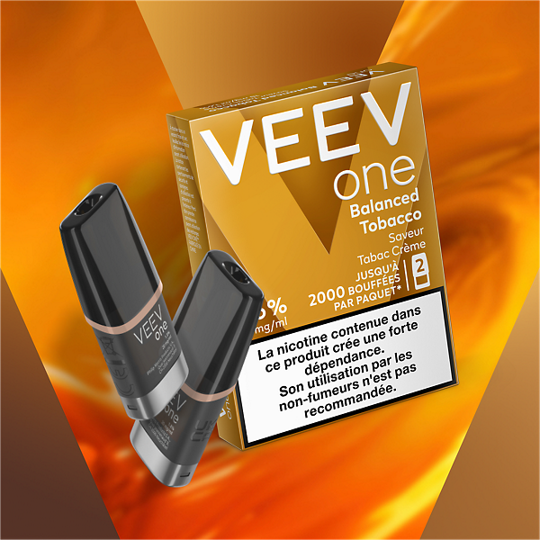 Pods VEEV ONE Tabac Crème 18mg   Pods VEEV ONE Tabac Crème 18mg