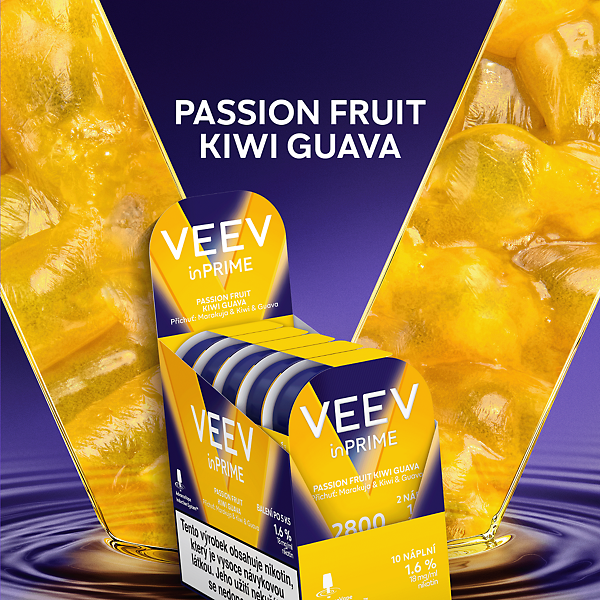 VEEV INPRIME PASSION FRUIT - KIWI - GUAVA (karton)  