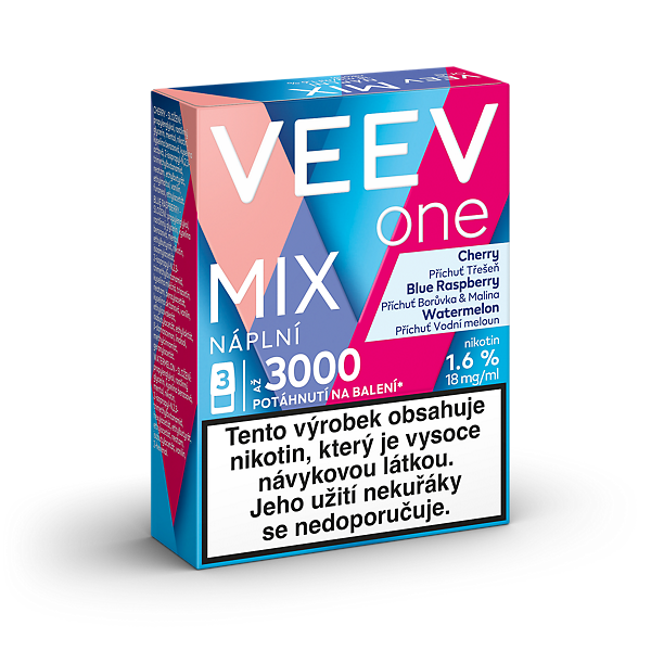 VEEV ONE NÁPLNĚ CHERRY WATERMELON BLUE RASPBERRY (krabička)  