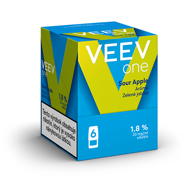 VEEV ONE NÁPLNE SOUR APPLE (kartón)  