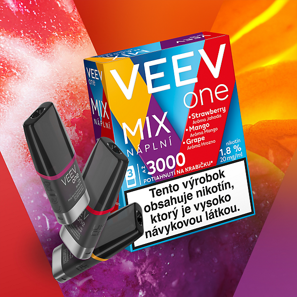 VEEV ONE NÁPLNE STRAWBERRY GRAPE MANGO (krabička)  