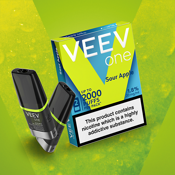 VEEV One Sour Apple  2 Pods Pack   VEEV One Sour Apple  2 Pods Pack