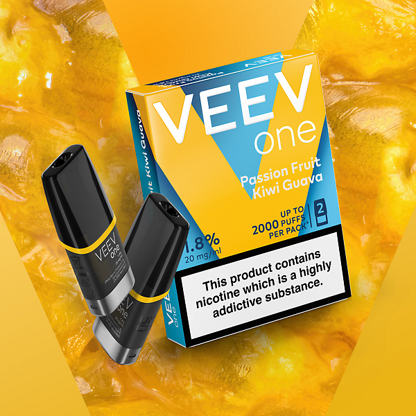 VEEV One Passion Fruit Kiwi Guava 2 pods pack   VEEV One Passion Fruit Kiwi Guava 2 pods pack