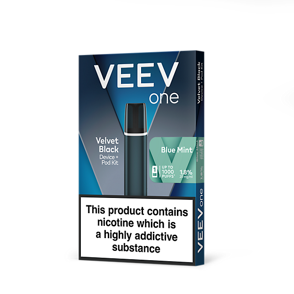 VEEV One Velvet Black with 1 Blue Mint Pod 