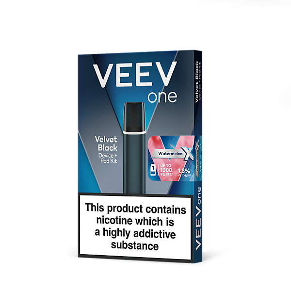 VEEV One Velvet Black with 1 Watermelon X Pod 