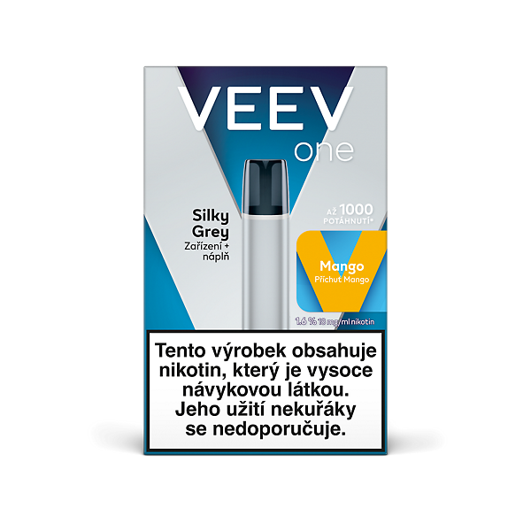 VEEV One e-cigareta Silky Grey + 1 náplň Mango 1.6 %  