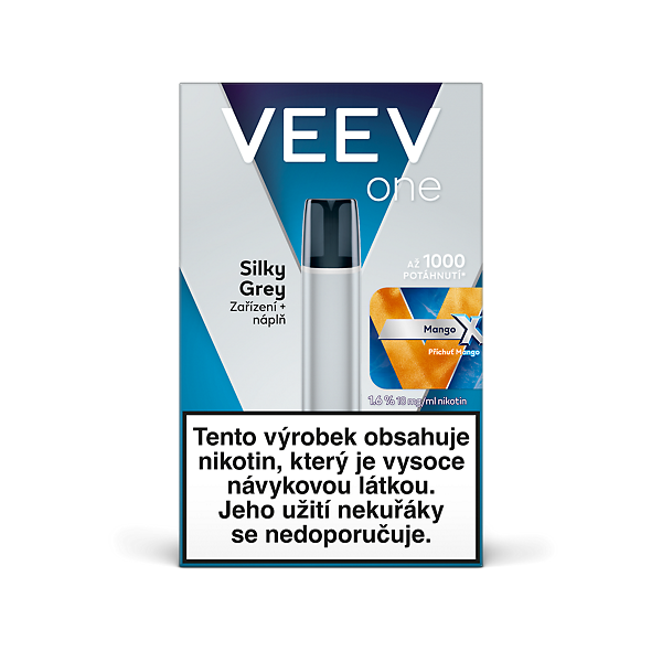 VEEV One e-cigareta Silky Grey + 1 náplň Mango X 1.6 %  