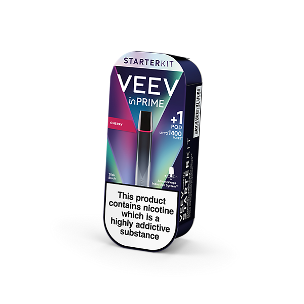 VEEV inPRIME Starter Kit Black with 1 Cherry Pod  