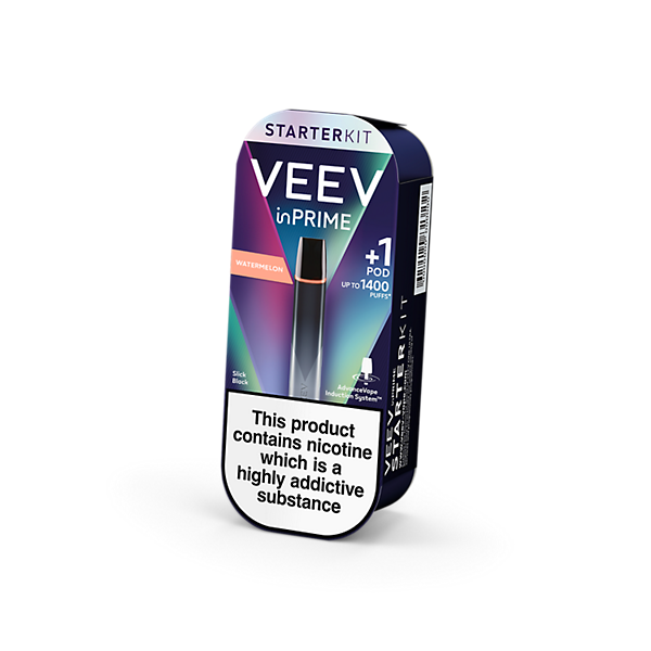 VEEV inPRIME Starter Kit Black with 1 Watermelon Pod  
