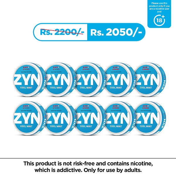 ZYN 10-can Bundle Cool Mint Strong (11mg)  