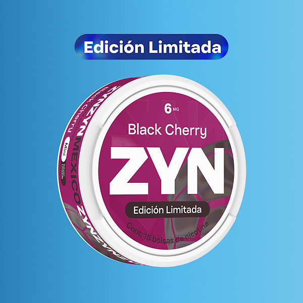 ZYN BLACK CHERRY LATA STRONG 6 MG  