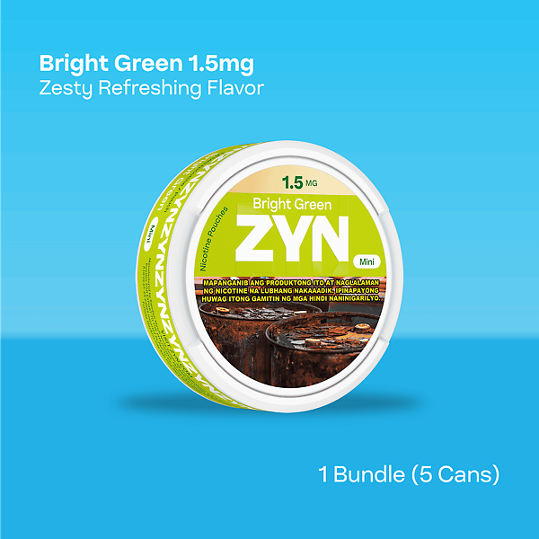 ZYN BRIGHT GREEN MINI 1.5MG CAN BUNDLE (Zyn Citrus)