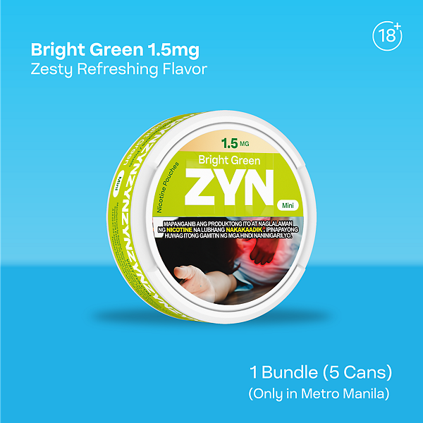 ZYN BRIGHT GREEN MINI 1.5MG CAN BUNDLE (Zyn Citrus)