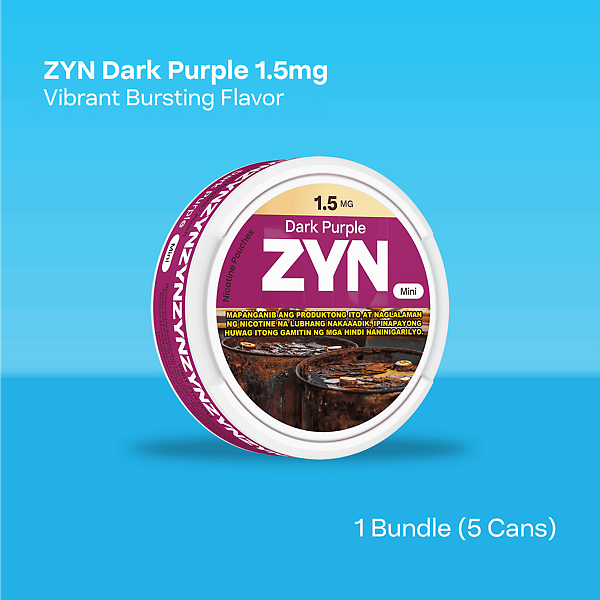 ZYN DARK PURPLE MINI 1.5MG CAN BUNDLE   ZYN DARK PURPLE MINI 1.5MG CAN BUNDLE