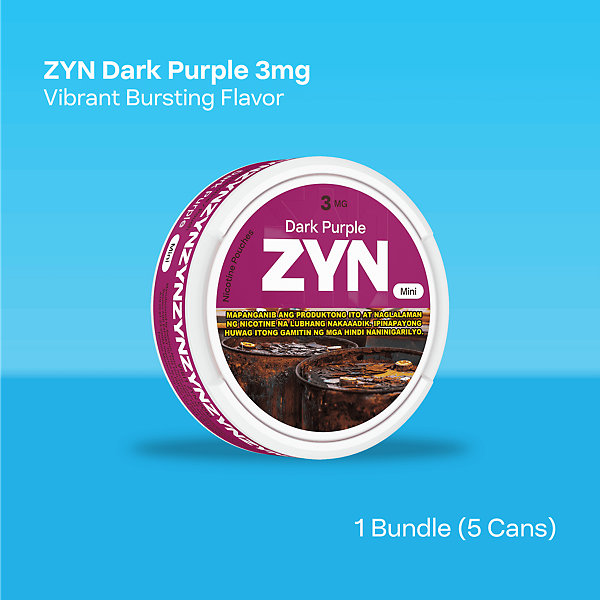 ZYN DARK PURPLE MINI 3MG CAN BUNDLE (Zyn Black Cherry)