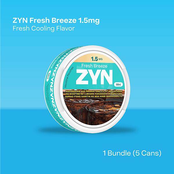 ZYN FRESH BREEZE MINI 1.5MG CAN BUNDLE (SPEARMINT)