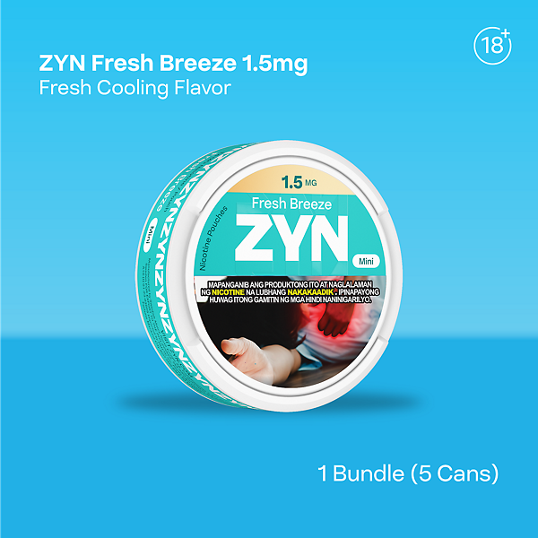 ZYN FRESH BREEZE MINI 1.5MG CAN BUNDLE (SPEARMINT)