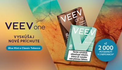 VEEV ONE príchute Blue Mint a Classic Tobacco