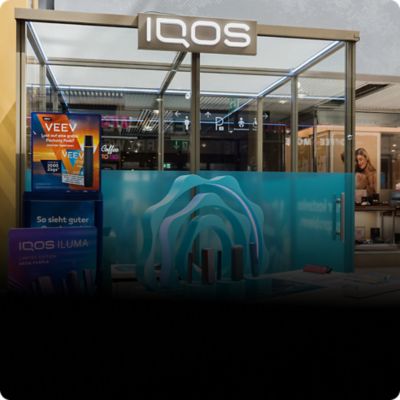 Ansicht des IQOS Shop-in-Shops in München OEZ