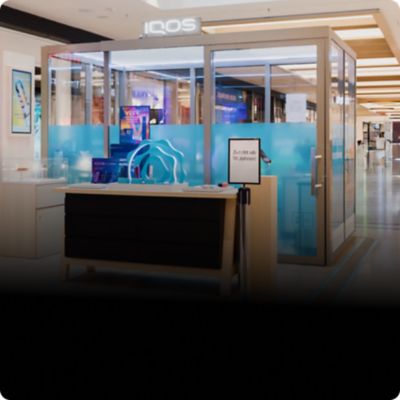 Ansicht des IQOS Shop-in-Shops in München Riem