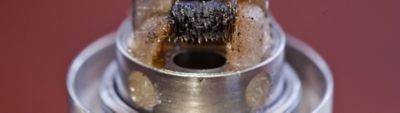 A close-up image of a vape coil